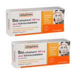 IBU-RATIOPHARM 400 mg akut Schmerztbl.Filmtabl. Doppelpack (2x20St.)